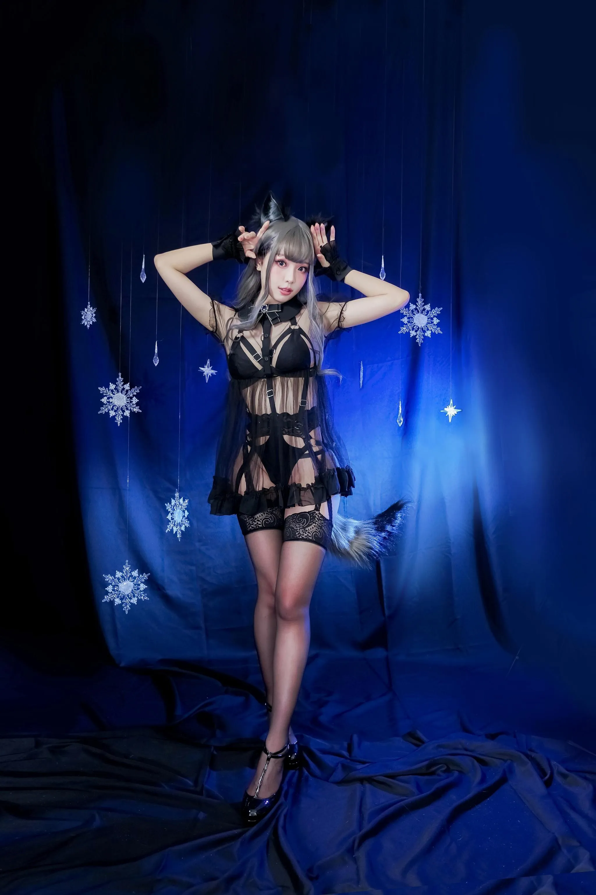ElyEE子 – NO.50 灰太狼-黑色透视 [24P]插图5